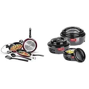 Milton Pro Cook Kitchen Jewel 5-Piece Non-Stick Cookware Set Peach & Ernesto Inner
