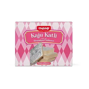 Bhujialalji Premium Kaju Katli 200 grams - Naturally Sweet | Indian Sweet Barfi - Made with Premium Cashews