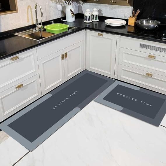 Kitchen Mats, Waterproof Memory Foam Kitchen Rugs, Standing Desk Mat Floor Mats, Comfort Runner Rug Carpets for Kitchen Floor, Sink (Standerd)