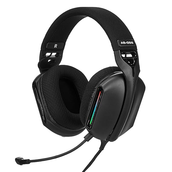 Amazon Basics RGB Wired Gaming On Ear Gaming Headphone