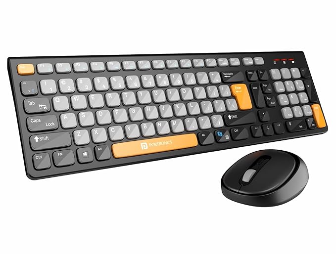 Portronics Key7 Combo Wireless Keyboard & Mouse Set with Copilot AI