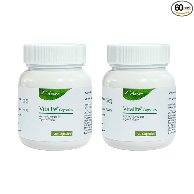 LAmar Vitalife Capsules for enhancement of Vigour, Vitality & Stamina| Ayurvedic Herbal Formula