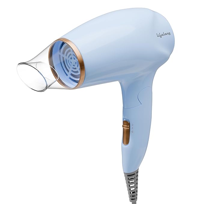 Lifelong Hair Dryer for Women & Men | 1200W Foldable & Compact Hair Dryer Machine | 2 Heat Modes | Travel-Friendly & Portable | Your Perfect Blow Dry Partner for Smooth, Frizz-Free Styling (Blue)