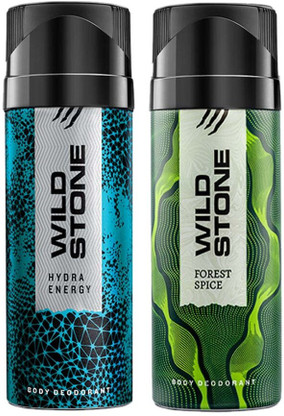Wild Stone Hydra Energy and Forest Spice Deodorant (Combo Pack)