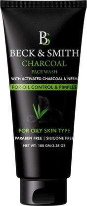 BECK AND SMITH charcoal neem facewash deep cleansing anti bacterial oil control tan removal men women Face Wash (100 g)