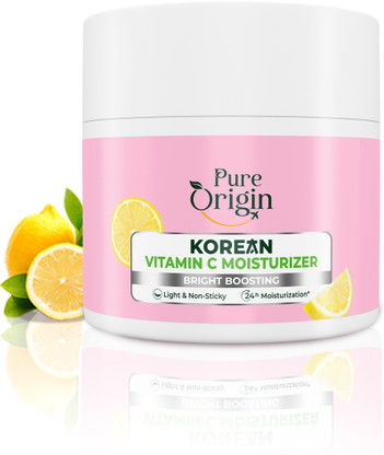 Pure Origin Korean Vitamin C Moisturizer | Lightweight Glow & 24H Hydration for Radiant Skin (100 g)
