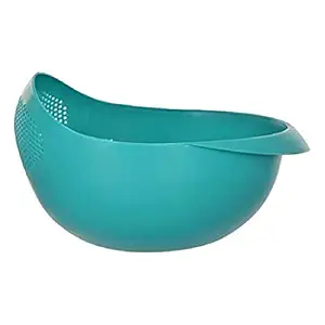 Clazkit Food Strainer Colander, Fruit Basket, Pasta Strainer, Kitchen Sieve, Washing Bowl, Unbreakable, (Color May Vary), Plastic - 11.3 x 18 x 24.1 Centimeters