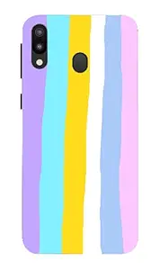 Dashmesh Shopping Back Cover case for Samsung Galaxy M20 Printed 3D Designer Hard Case Rainbow