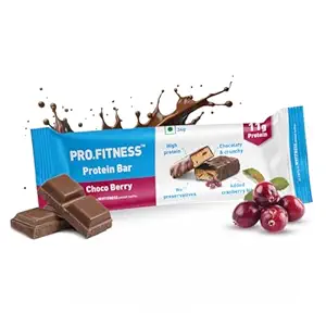 PRO.FITNESS Choco Berry Protein Bars | 11g Protein | No Added Sugar
