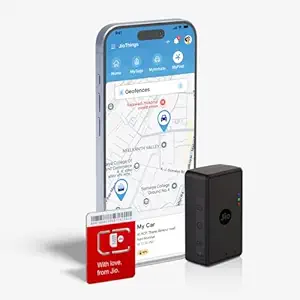 JioFind 4G | Truly Wireless GPS Tracker | Compact Design | Track School Bags, Documents, Luggage, Bikes,Valuables| Voice Monitor| Location History| GeoFence & Overspeed Alerts| 1Y Free Sub| Jio Locked