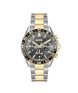 BOSS Runner Qtz Fashion Chrono Grey Round Dial Men's Watch