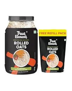 True Elements Rolled Oats with Free Refill Pack 2.2 Kg