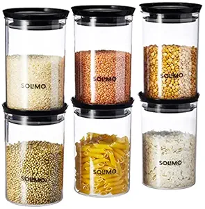 Amazon Brand - Solimo Plastic Storage Jar and Container Set