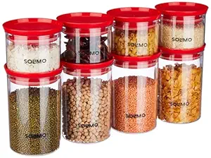 Amazon Brand - Solimo Plastic Storage Jars for Kitchen Storage