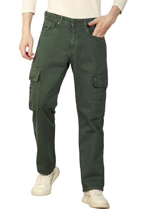 Dennis Lingo Mens Cotton Solid Relaxed Fit Jeans