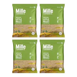 Mille Little Millet Whole Grain | Kutki/Samai/Same/Samulu | Ideal for Fasting | Unpolished, Toasted, No Soaking Required | High Plant Protein and Fibre | Sambar, Rajma, Dal, BisiBeleBath Rice Replacement | 100% Whole Grain | Just cook for 6 minutes | 2 kg