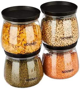 Amazon Solimo Plastic Storage Jar and Container Set