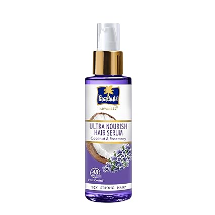 Parachute Advansed Ultra Nourish Hair Serum | Coconut & Rosemary | 48 Hr Frizz Control | 10X Strong Hair | 100ml