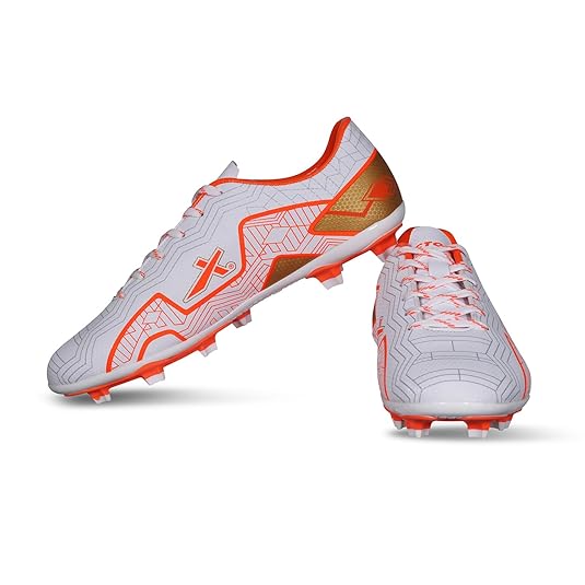 Vector X Fly Football Shoe/Studs, Double Colored TPU Sole, Padded Footbed, Premoulded Heel Shoe for Men