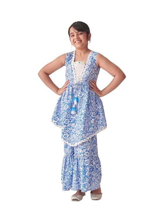 Psppeaches Girls Sharara Set