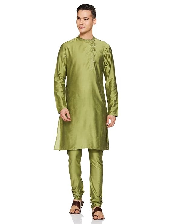 Amazon Brand - Symbol Men Festive Long Kurta & Pyjama Set (2pcs)