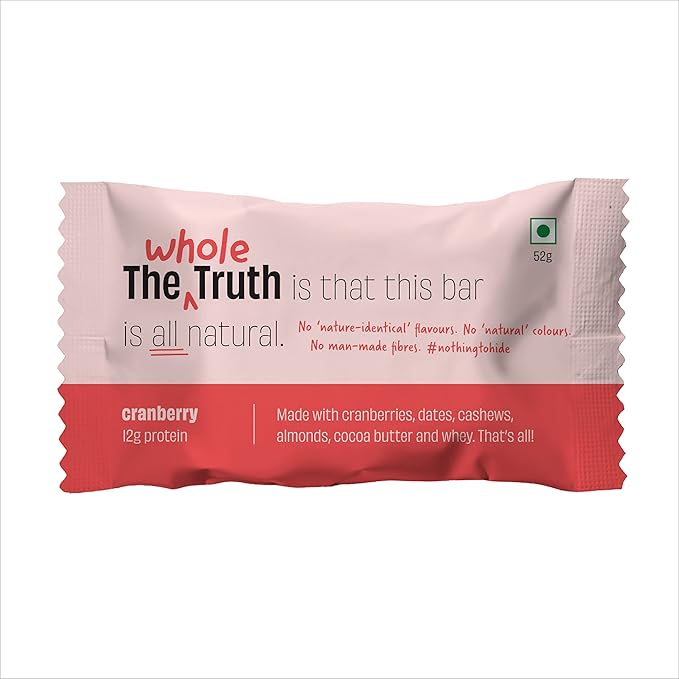 The Whole Truth - 12g Protein Bar - Cranberry - All Natural