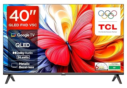 TCL 101 cms (40 inches) V5C Series Full HD Smart QLED TV Google TV 40V5C