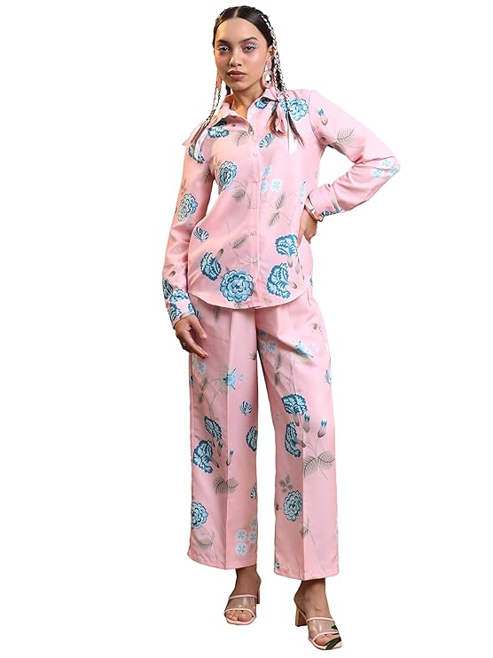 Vishudh Women's Co-ord Set | Trendy Matching Set for Casual & Chic Looks | Stylish Top & Bottom Co-ord for Women