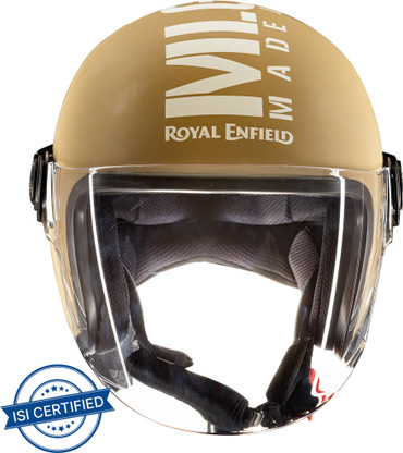 ROYAL ENFIELD MLG Open Face with Visor Motorbike Helmet (Matt Desert Storm)