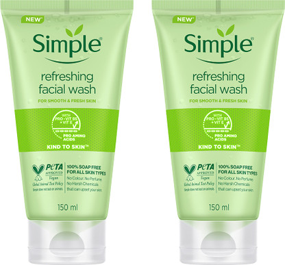 Simple Kind To Skin Refreshing Facial Wash (PACK OF 2) Face Wash (300 ml)