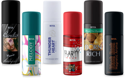 RIYA Small Size Deo | Body Spray | Combo Pack of 6