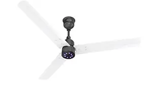 Polycab Wizzy Plus LED BLDC Ceiling Fan 1200mm|BEE 5 Star Rated, Higher Air Delivery|LED Indicator,Reverse,Boost,Sleep and Breeze Mode,Free Installation |3 Years Warranty (White Black)