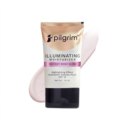 Pilgrim Instant Rosy Glow|lluminating Moisturizer with SPF 15 & Australian Kakadu Plum (30 ml)