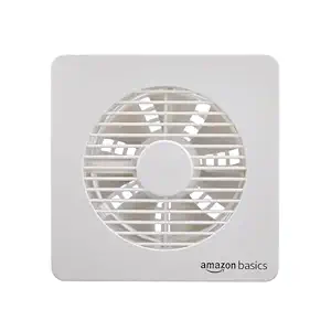Amazon Basics Axial 6'' Fan | 22W | 7 Blades | 150 mm Sweep | Quiet Window Mount