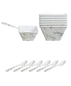 Bataniya Triple Coated 12-Piece Serving Bowl Set, a Fusion of Elegance and Durability in Melamin Crockery