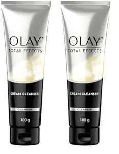 Olay Total Effects Foaming Cleanser | Face Wash | Fights 7 Signs of Ageing | With Niacinamide and Green Tea Extracts | Normal, Oily, Dry, Combination Skin | 100g (Pack of 2)