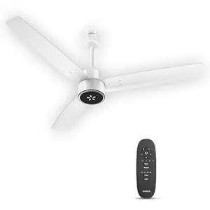 Havells FAB BLDC ULED Ceiling Fan 1200mm, 5 star, LED Speed Indicator, 380 RPM, Up to 65% Savings, Reverse Rotation,4 Speed Modes, Low Wattage 30W, Low Noise, Air Flow:225 CMM, 3 Year Warranty, White - Best Ceiling Fans for Home