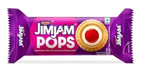 Britannia JimJam Pops - Crunchy Open Cookie with Vanilla crme and Jammy Center| 70 gm | A New Way to savour crme biscuits