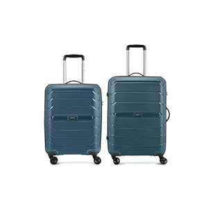 Aristocrat Liberty Set of 2 (Cabin+Medium) Trolley Bag, 58+68Cm | Combination Lock | 8 Wheels | 5 Years International Warranty | Spanish Blue