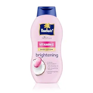 Parachute SkinPure Body Lotion with Vitamin C & Virgin Coconut Oil | Brightening Daily Moisturizer for Glowing Skin | Long-Lasting Hydration | Chemical-Free | Safe for All Skin Types | 400 ml