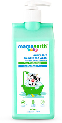 Mamaearth Milky Soft Head to Toe Wash With Oats, Milk & Calendula for Babies | 2-in-1 (400 ml)
