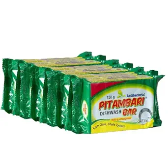 Pitambari Anti-bacterial Dishwash Bar - 150g x 12