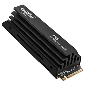 Crucial T705 2TB PCIe Gen5 NVMe M.2 SSD with heatsink