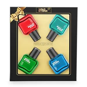 Wild Stone EAU DE Parfum Gift Set for Men, Pack of 4 (4x30ml) | Premium Fragrance Gift Set | Edge,Ultra Sensual, Hydra Energy & Forest Spice Luxury Perfume