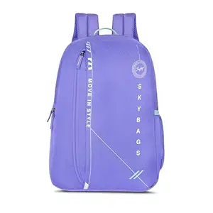 Skybags Unisex Brat 20L Premium Polyester Adjustable Straps 4 Compartment Backpack (E) Lavender