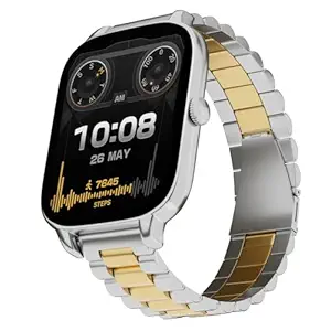 Vibez Majestic Luxury Smartwatch for Women & Men - Stainless Steel Strap, 1.83"Display, High Resolution, 60 Sports Modes,100+ Watch Faces, Long Battery & Bluetooth Calling Smart Watch for Women & Men