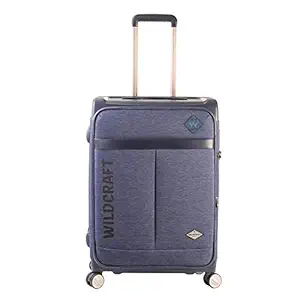 Wildcraft Fabric Capella Dk_Blue Hybrid 8 Wheels Double Spinner Travel Suitcase