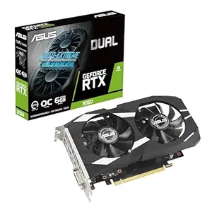 ASUS Dual GeForce RTX 3050 OC Edition 6GB GDDR6 Graphic Card (DUAL-RTX3050-O6G)