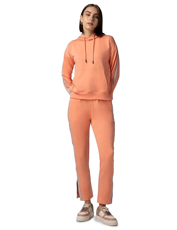 FYLTR Women's Drop Shoulder Hoodie & Joggers Terry Cotton Blend Co-ord Set