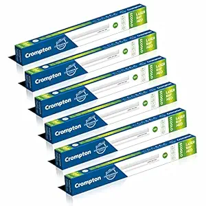 Crompton Laser Ray Neo 1 Feet 5W LED Batten (Cool Daylight) - Pack of 6
